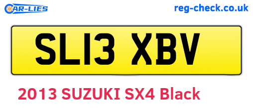 SL13XBV are the vehicle registration plates.