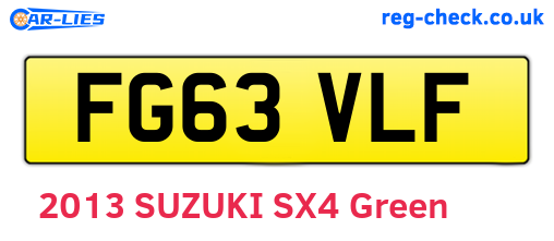 FG63VLF are the vehicle registration plates.