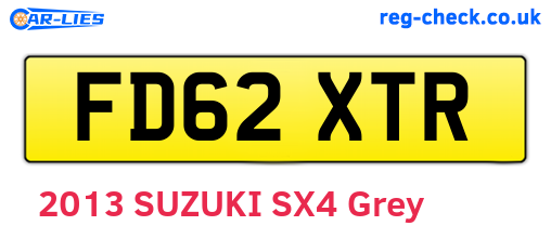 FD62XTR are the vehicle registration plates.