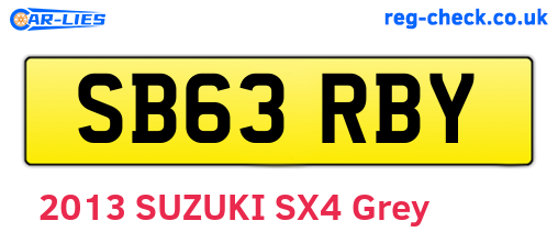 SB63RBY are the vehicle registration plates.
