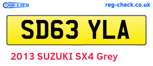 SD63YLA are the vehicle registration plates.