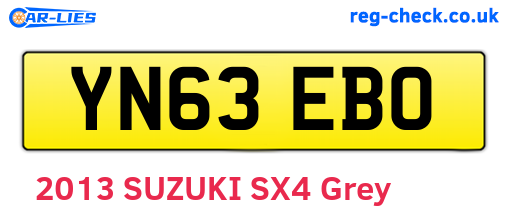 YN63EBO are the vehicle registration plates.