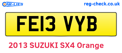 FE13VYB are the vehicle registration plates.