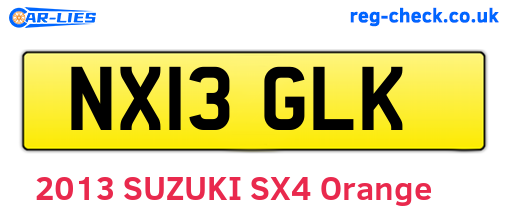 NX13GLK are the vehicle registration plates.