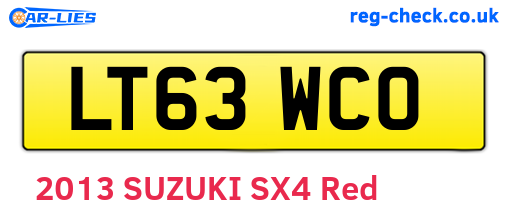 LT63WCO are the vehicle registration plates.