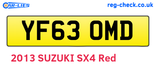 YF63OMD are the vehicle registration plates.