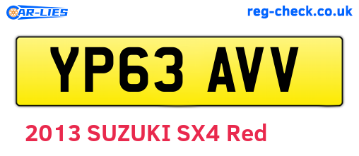 YP63AVV are the vehicle registration plates.
