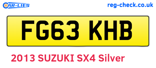 FG63KHB are the vehicle registration plates.