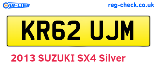 KR62UJM are the vehicle registration plates.
