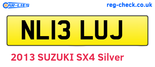 NL13LUJ are the vehicle registration plates.