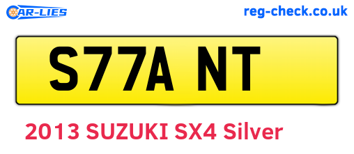 S77ANT are the vehicle registration plates.