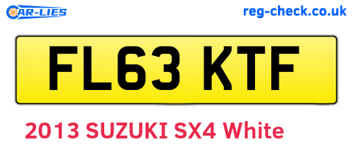 FL63KTF are the vehicle registration plates.