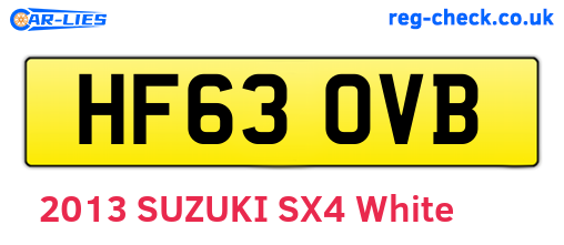HF63OVB are the vehicle registration plates.
