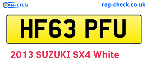 HF63PFU are the vehicle registration plates.
