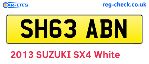 SH63ABN are the vehicle registration plates.