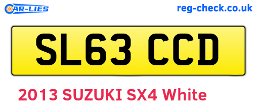 SL63CCD are the vehicle registration plates.