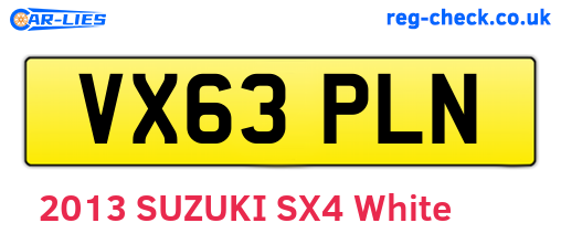 VX63PLN are the vehicle registration plates.