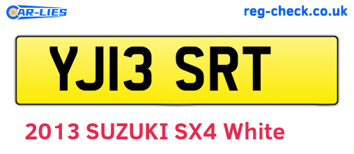YJ13SRT are the vehicle registration plates.
