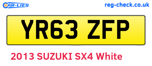 YR63ZFP are the vehicle registration plates.