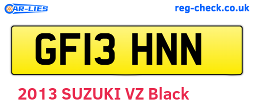 GF13HNN are the vehicle registration plates.