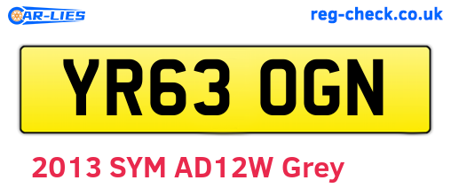 YR63OGN are the vehicle registration plates.