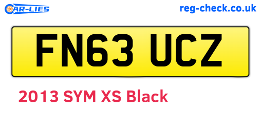 FN63UCZ are the vehicle registration plates.
