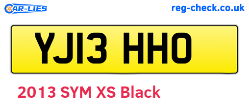 YJ13HHO are the vehicle registration plates.
