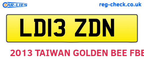 LD13ZDN are the vehicle registration plates.