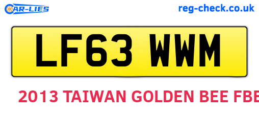 LF63WWM are the vehicle registration plates.