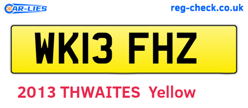 WK13FHZ are the vehicle registration plates.