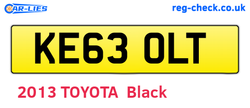 KE63OLT are the vehicle registration plates.