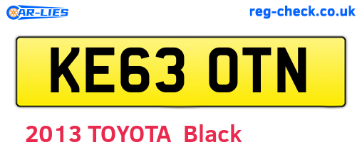 KE63OTN are the vehicle registration plates.