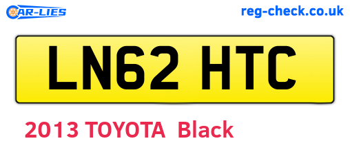 LN62HTC are the vehicle registration plates.