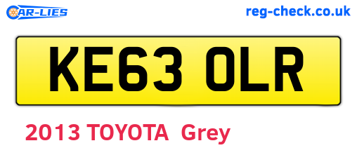 KE63OLR are the vehicle registration plates.