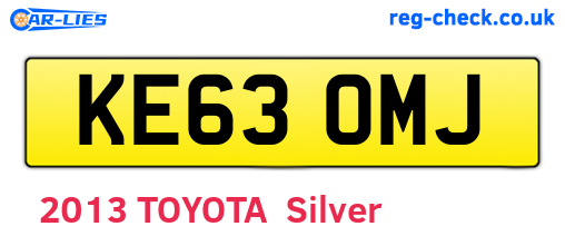 KE63OMJ are the vehicle registration plates.