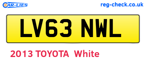 LV63NWL are the vehicle registration plates.