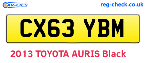 CX63YBM are the vehicle registration plates.