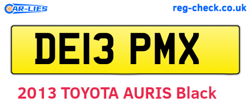 DE13PMX are the vehicle registration plates.