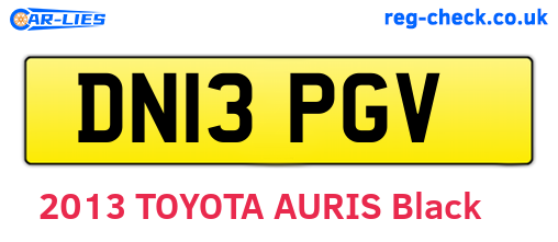 DN13PGV are the vehicle registration plates.