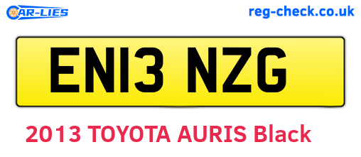 EN13NZG are the vehicle registration plates.
