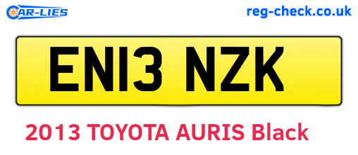 EN13NZK are the vehicle registration plates.