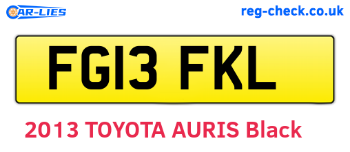 FG13FKL are the vehicle registration plates.