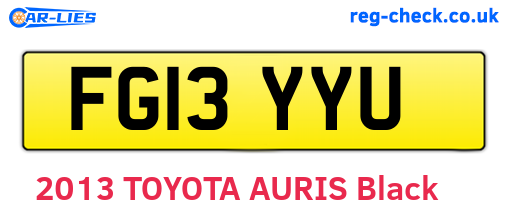 FG13YYU are the vehicle registration plates.