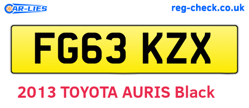 FG63KZX are the vehicle registration plates.
