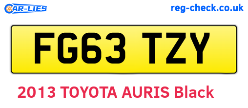 FG63TZY are the vehicle registration plates.