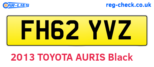 FH62YVZ are the vehicle registration plates.