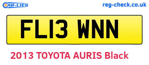 FL13WNN are the vehicle registration plates.