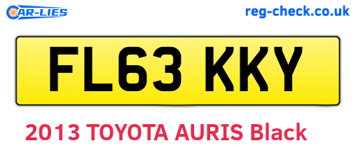 FL63KKY are the vehicle registration plates.