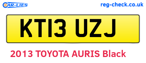 KT13UZJ are the vehicle registration plates.