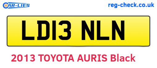 LD13NLN are the vehicle registration plates.